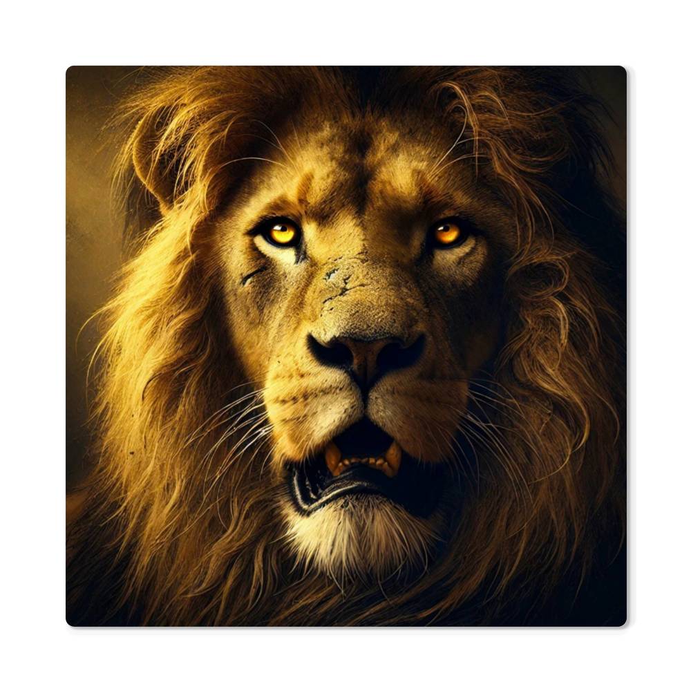 Regal Lion | Premium Gloss Metal Wall Art