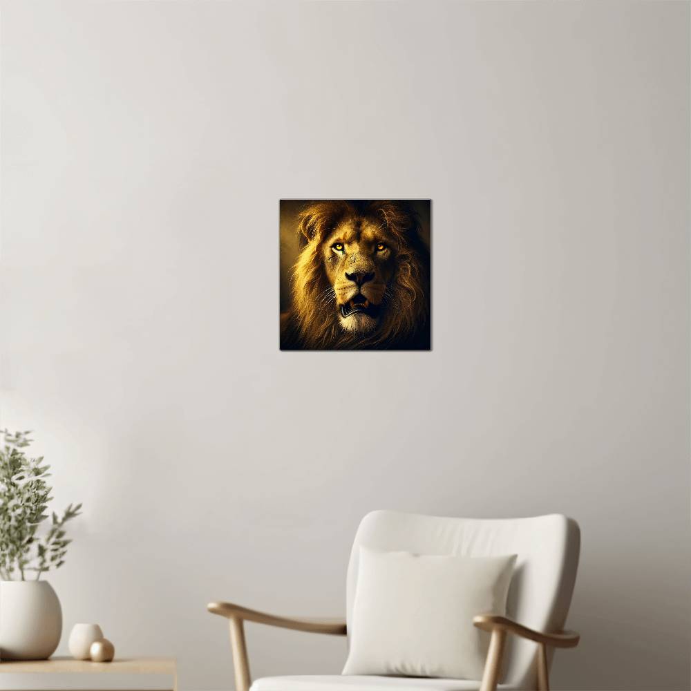 Regal Lion | Premium Gloss Metal Wall Art