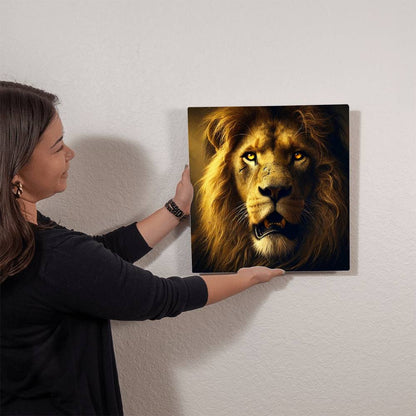 Regal Lion | Premium Gloss Metal Wall Art