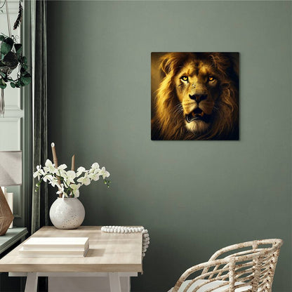 Regal Lion | Premium Gloss Metal Wall Art