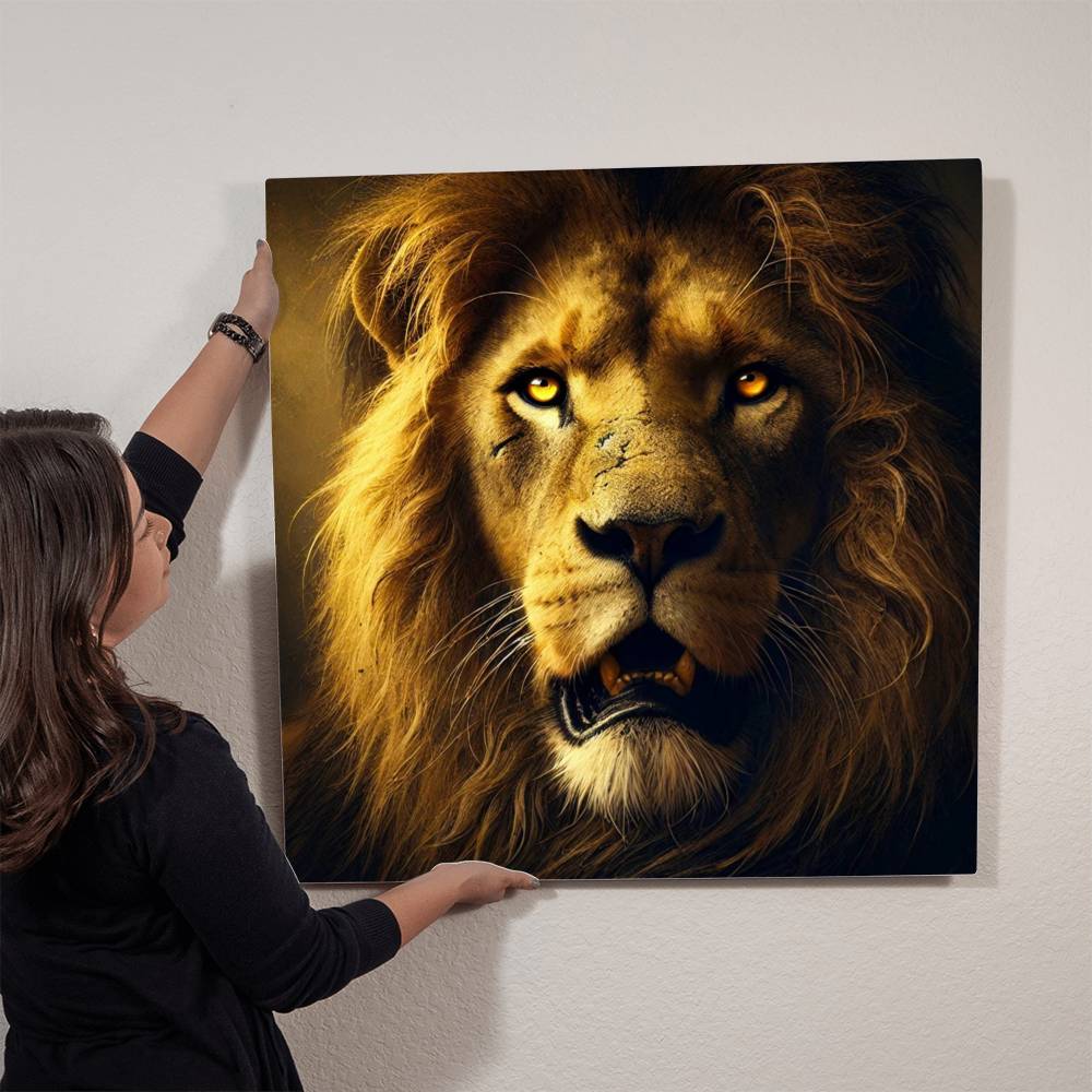 Regal Lion | Premium Gloss Metal Wall Art