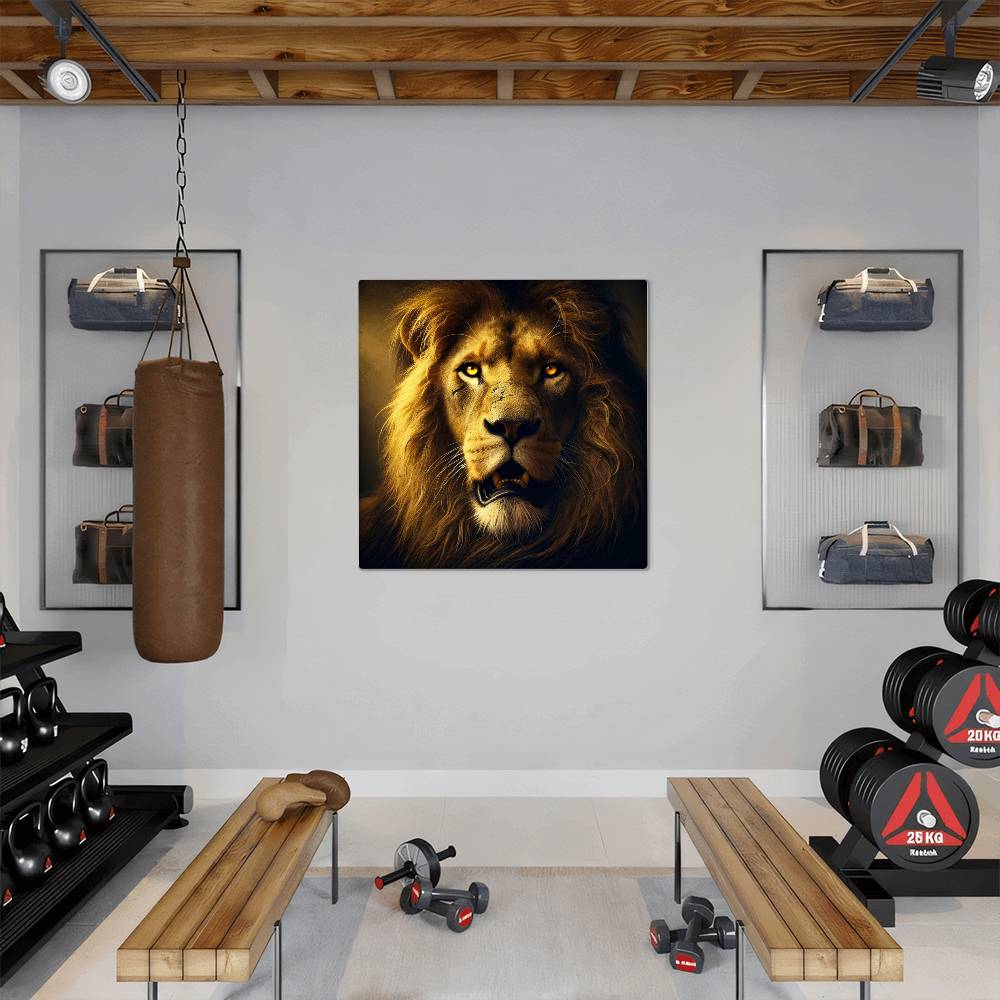 Regal Lion | Premium Gloss Metal Wall Art