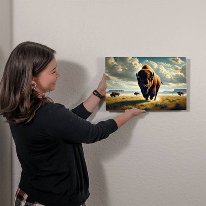 American Bison | Premium Gloss Metal Wall Art