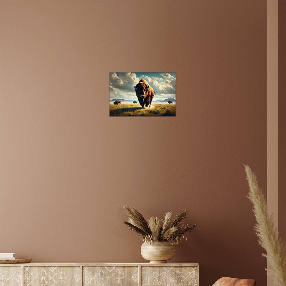 American Bison | Premium Gloss Metal Wall Art