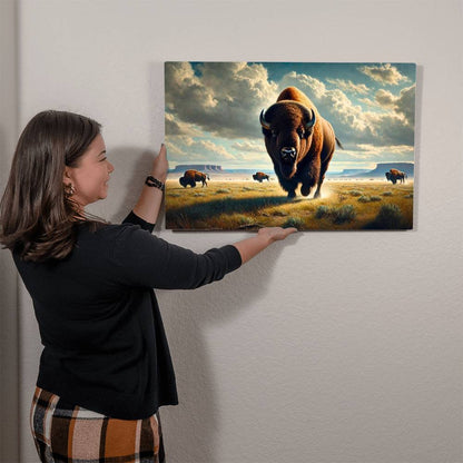 American Bison | Premium Gloss Metal Wall Art