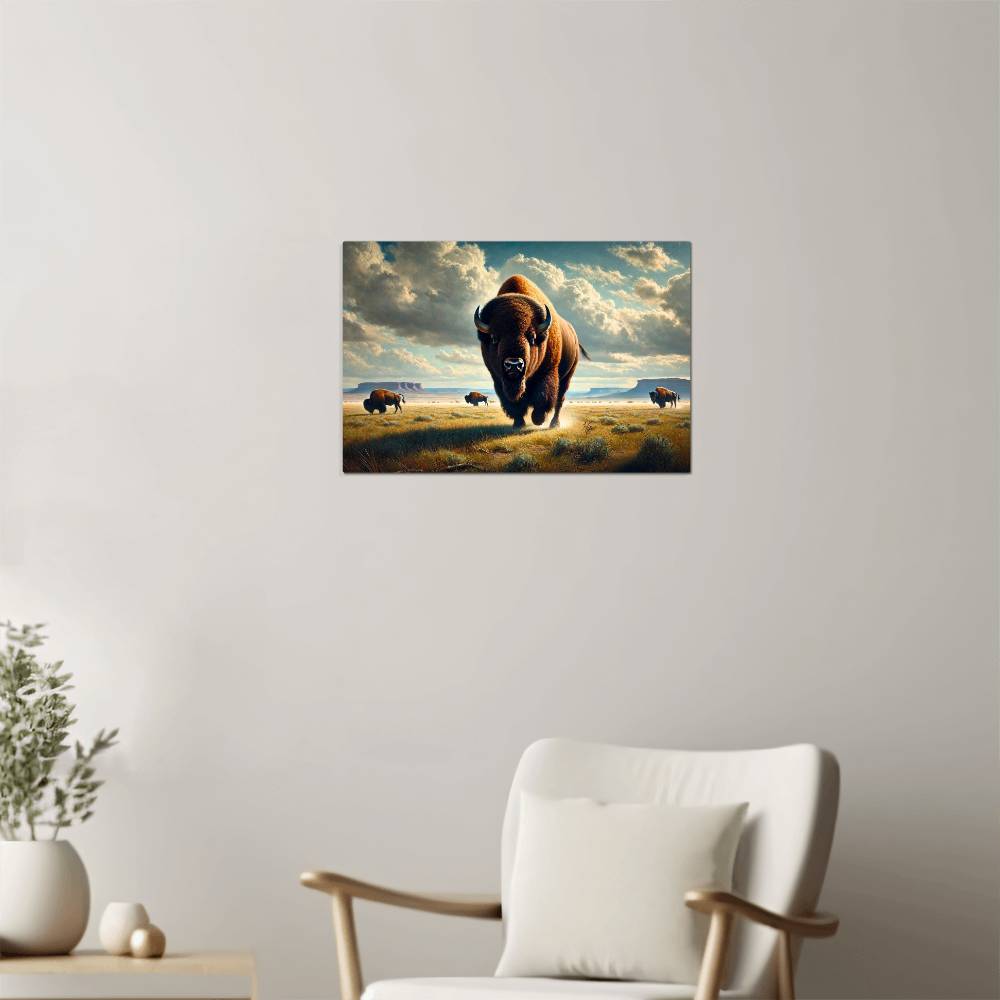 American Bison | Premium Gloss Metal Wall Art