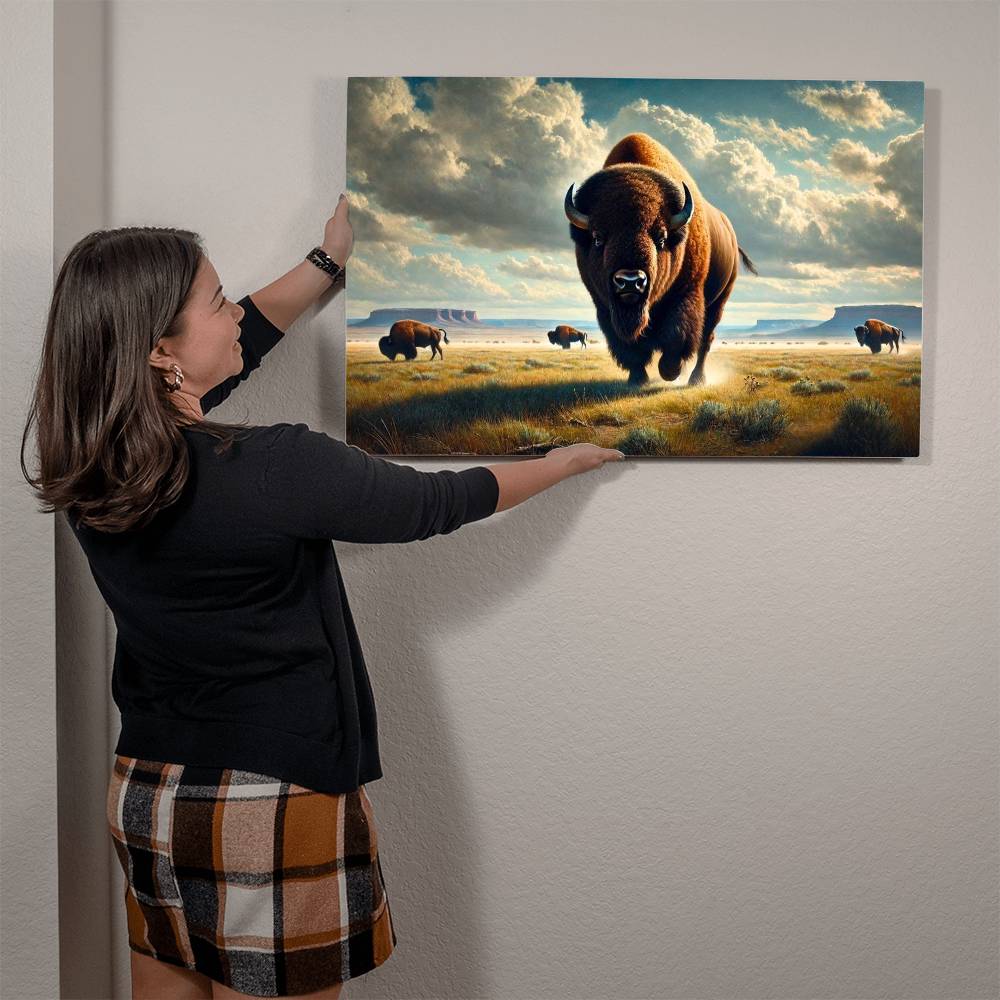 American Bison | Premium Gloss Metal Wall Art