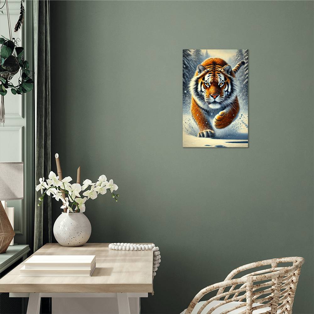 Siberian Tiger | Premium Gloss Metal Wall Art