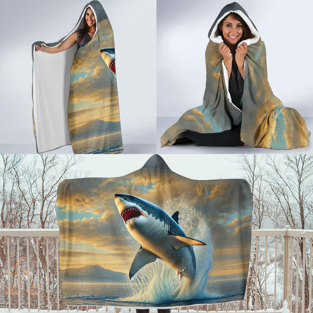 Great White Shark | Hooded Blanket