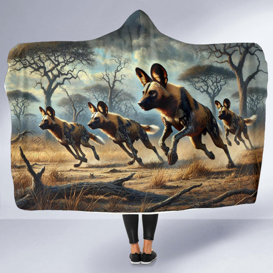 African Wild Dog | Hooded Blanket