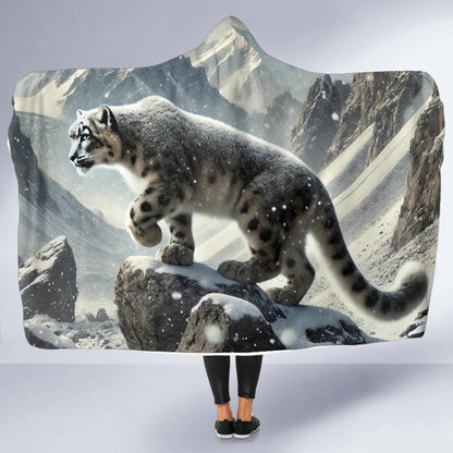 Snow Leopard | Hooded Blanket